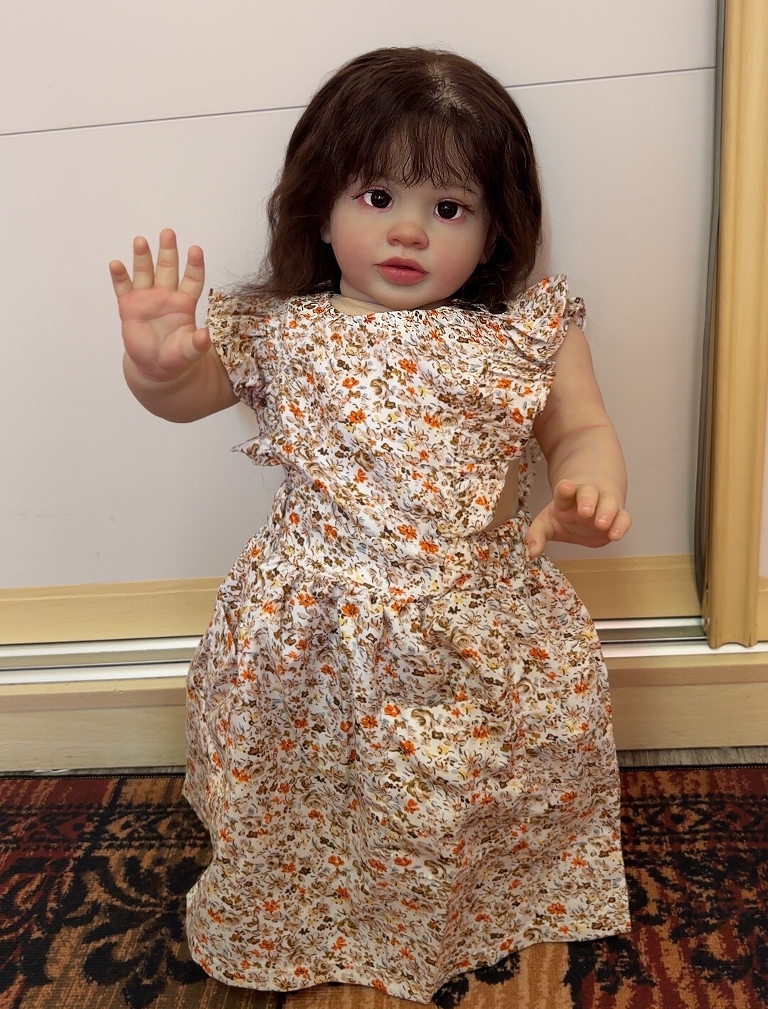 26in Realistic Pippa Reborn Baby Doll Newborn Girl Dolls Hand-Rooted Mohair Gift