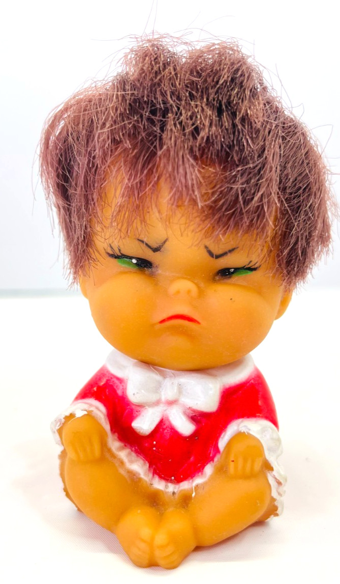 Vintage 1960s Moody Cutie Pouting Doll 3.5 in Classic Doll