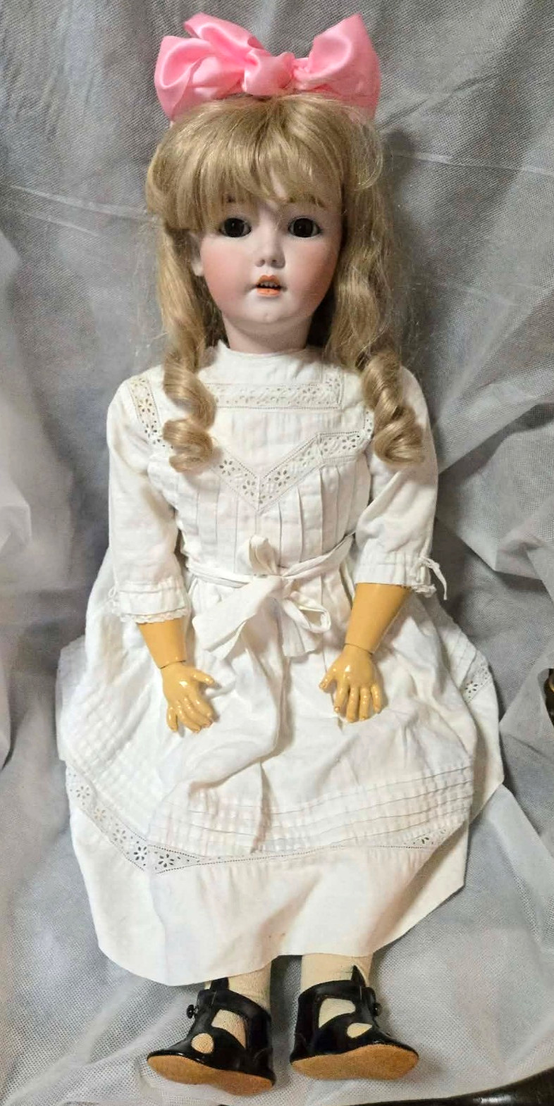 32″ Antique Simon & Halbig 1249 Santa DEP Germany Bisque Head Doll Sleep Eyes