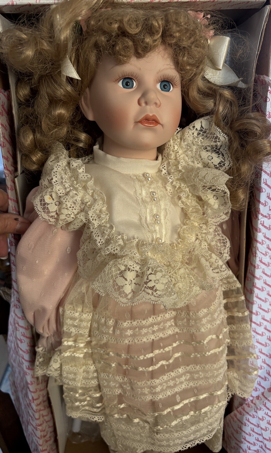 Camelot Porcelain Doll 21″ Limited Edition QVC With Original box