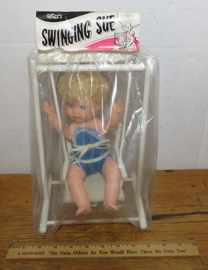 RARE Vintage EEGEE’S 1950’s Swinging Sue Playtime For Baby Doll MINT IN PACKAGE