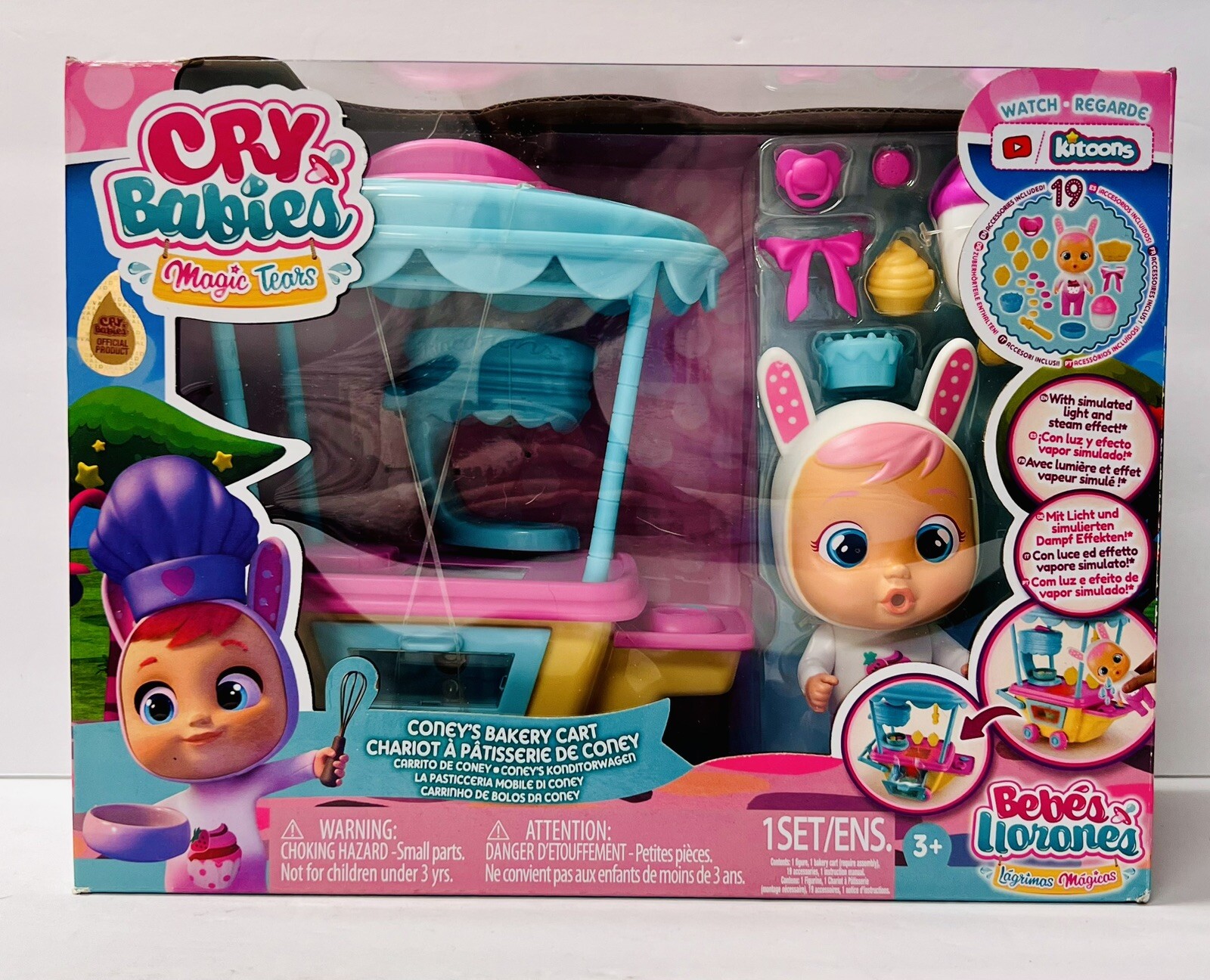 Cry Babies Magic Tears Coney’s Bakery Cart Bunny Tears Activate The Oven! NEW