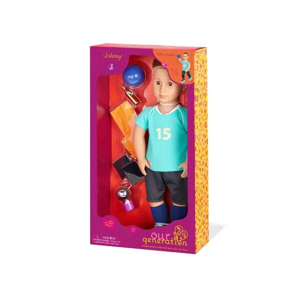 Our Generation Posable 18″ Boy Doll Volleyball Player – Johnny