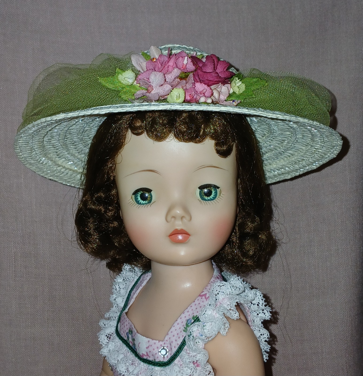 Gorgeous Ivory wired combo 50s style hat bag Alexander Cissy Richard Originals