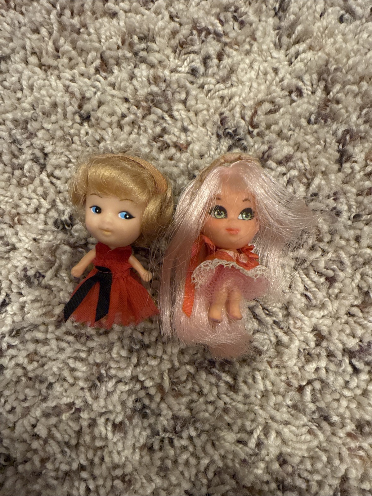 Vintage Mattel Liddle Kiddles Doll Lot Of 2 SWEET PEA & Unknown