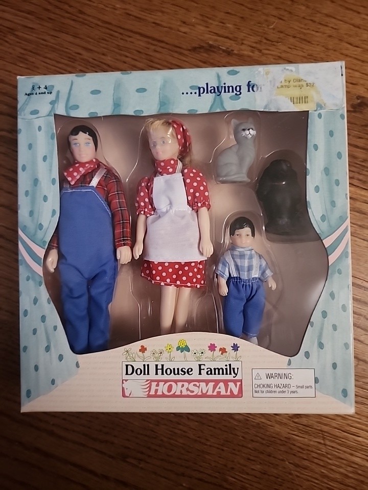 1995 Horsman Playing For Keeps Doll House Family New Box Vtg