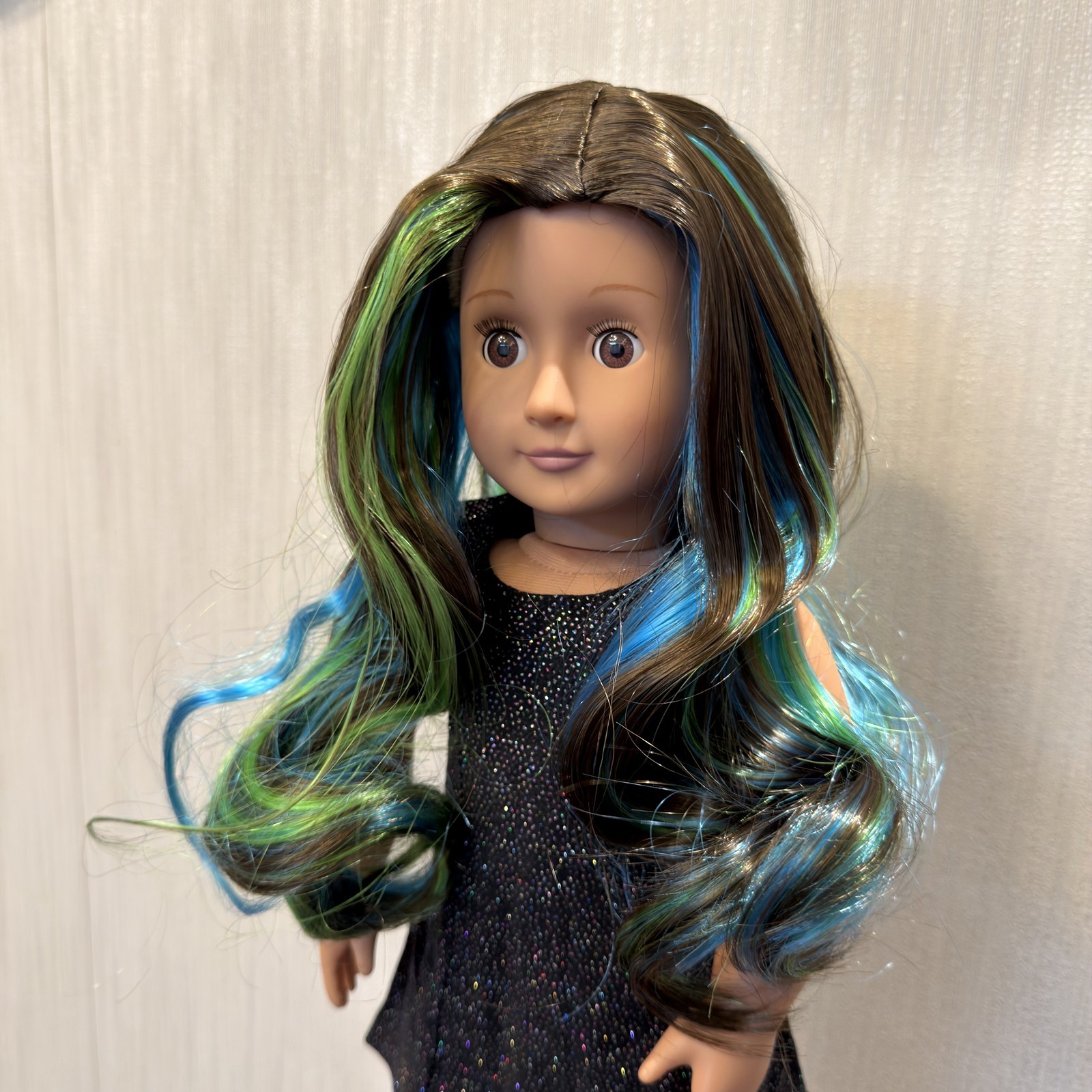 Rare American Girl Long Wig For 18” doll Hair OG Dolls kids Gift Toys Curly #14
