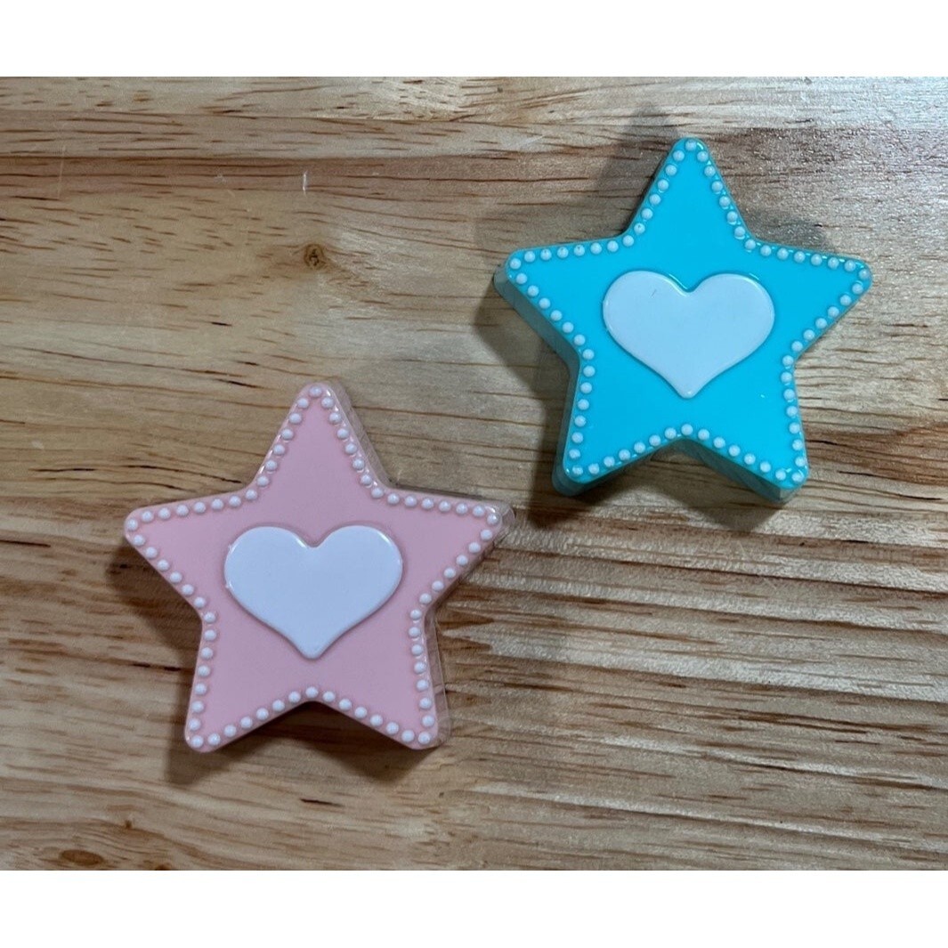 American girl bitty, baby blue and green star cookies