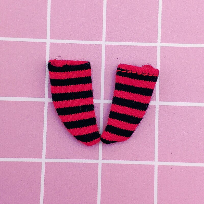 Accessories – Patterned Striped Socks for 1:12 Scale Doll OB11 Clothing Decorate