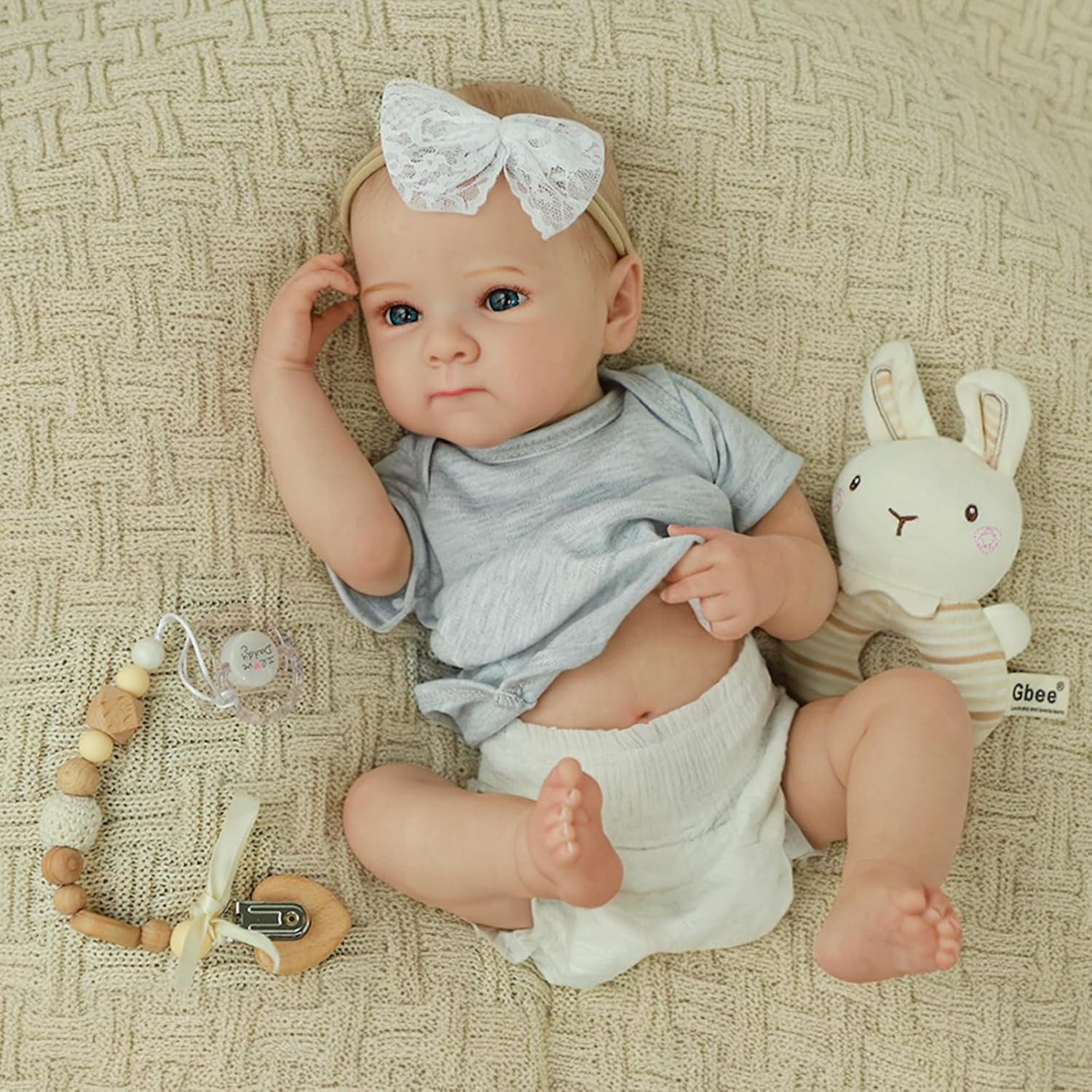 Realistic Reborn Baby Dolls – 20 Inch Lifelike Newborn Baby Girl with Full Vinyl