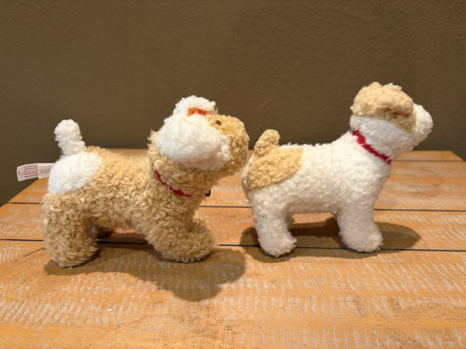American Girl Emily Molly Pet Dogs Yank & Bennett Terrier Plush Collar Set 2 Bag