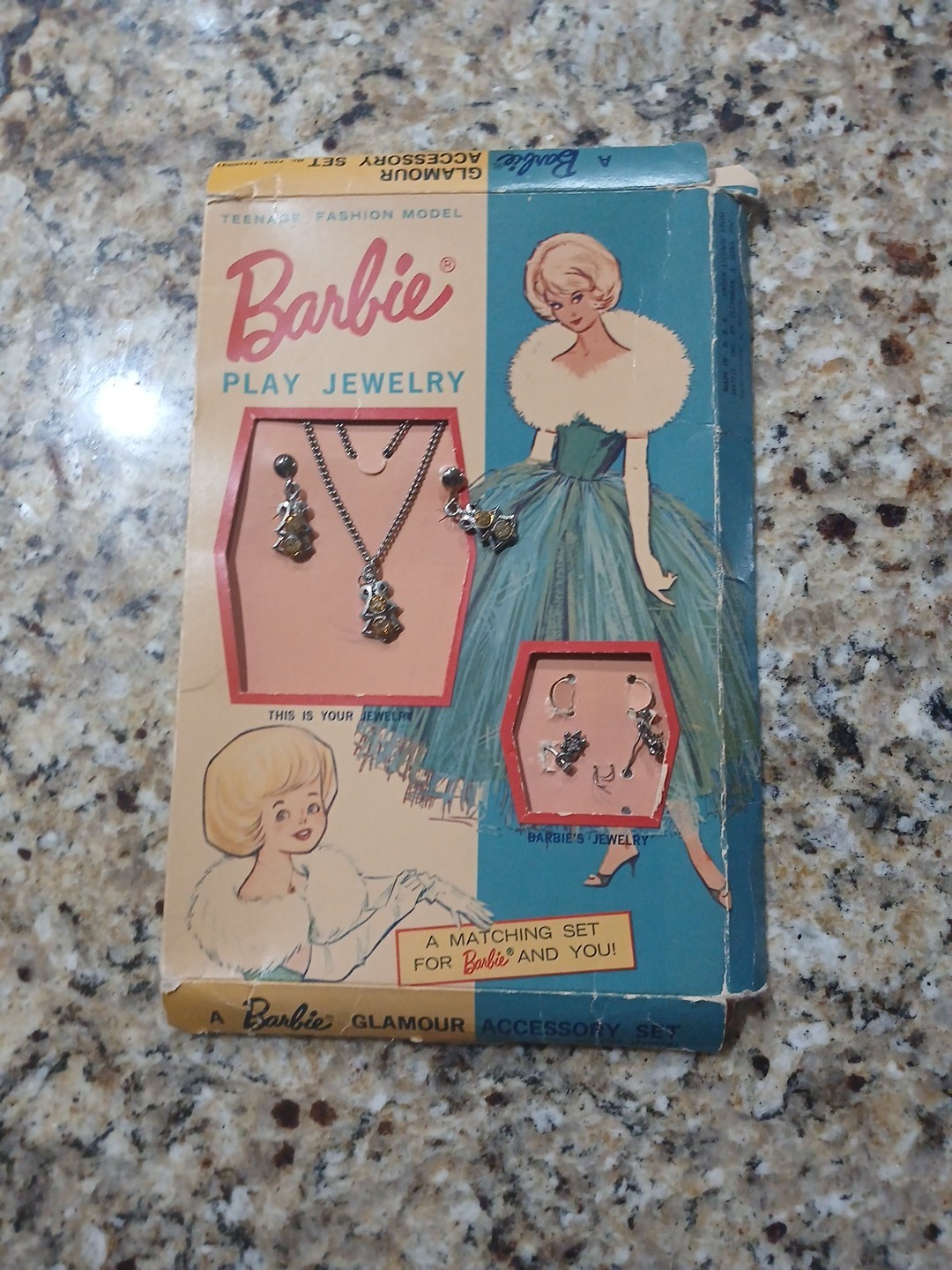 VTG 1964 Teen Age Barbie Play Jewelry In Original Box