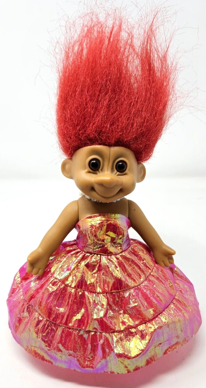 Tracey At The Queen’s Ball 7″ Russ Troll Doll in Pink Shimmer Dress!