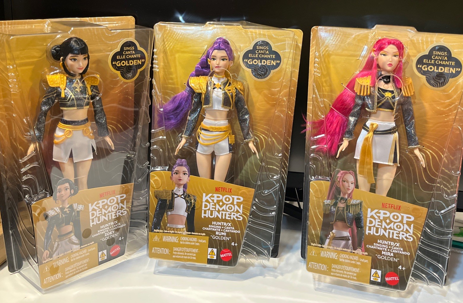 Complete Set- 3 KPOP Demon Hunters Singing Doll-Rumi, Mira, Zoey Netflix- K-POP