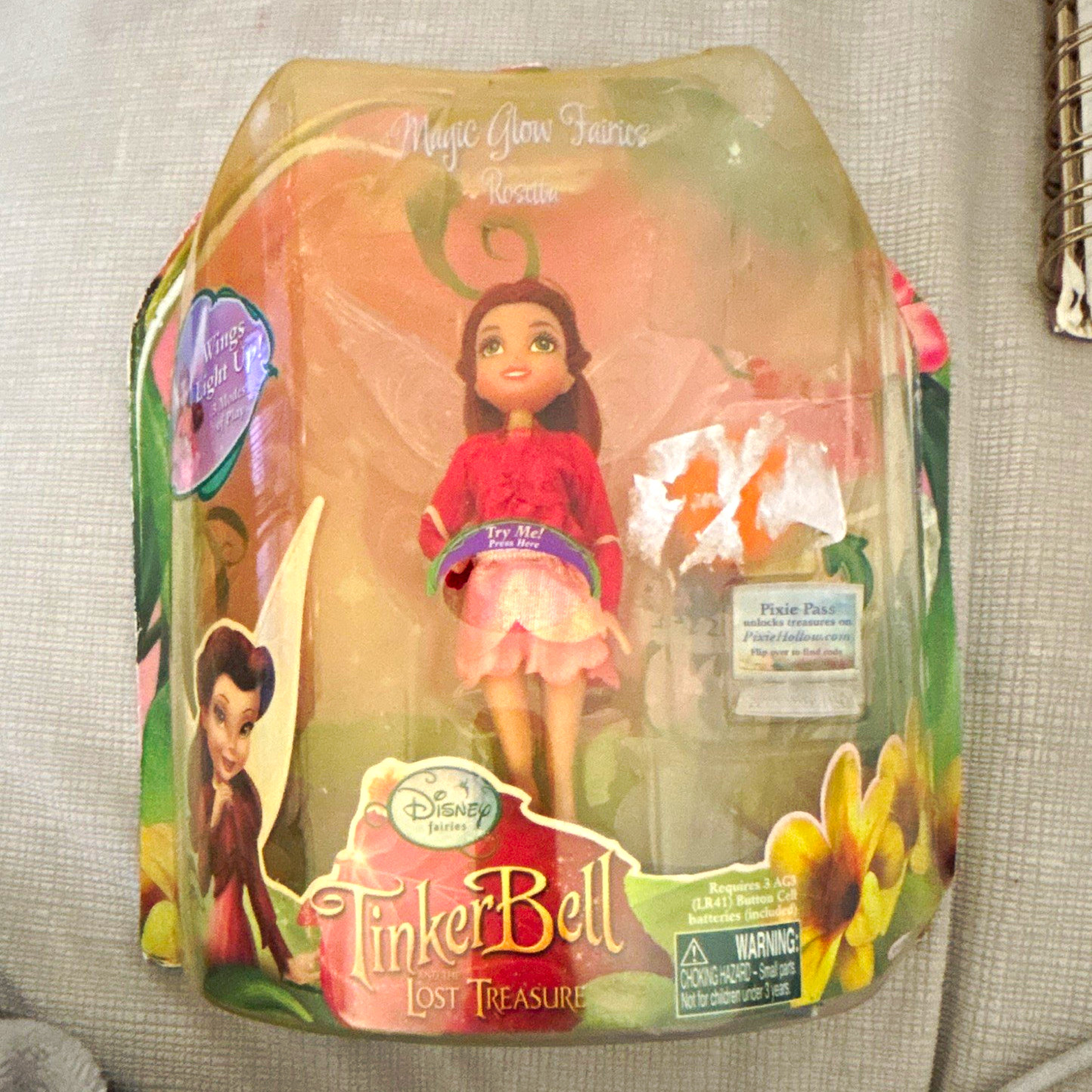 Disney Rosetta Magic Glow Fairies Doll 6in Battery-Operated Tinker Bell 2009