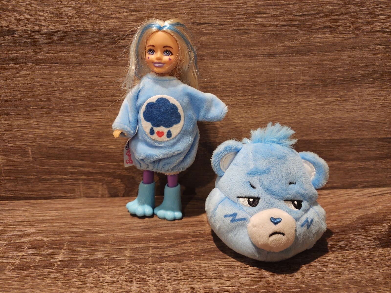 Barbie Cutie Reveal Care Bears GRUMPY Chelsea Doll Series, 6 Surprises