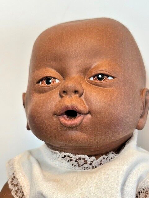 Vtg African American Anatomically Correct Newborn Twins Vinyl Lifelike Girl Boy