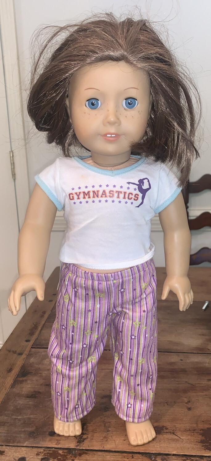 2011 American Girl 18” Doll Bob Hair Freckles Blue Eyes Maybe Kit Kittredge ??