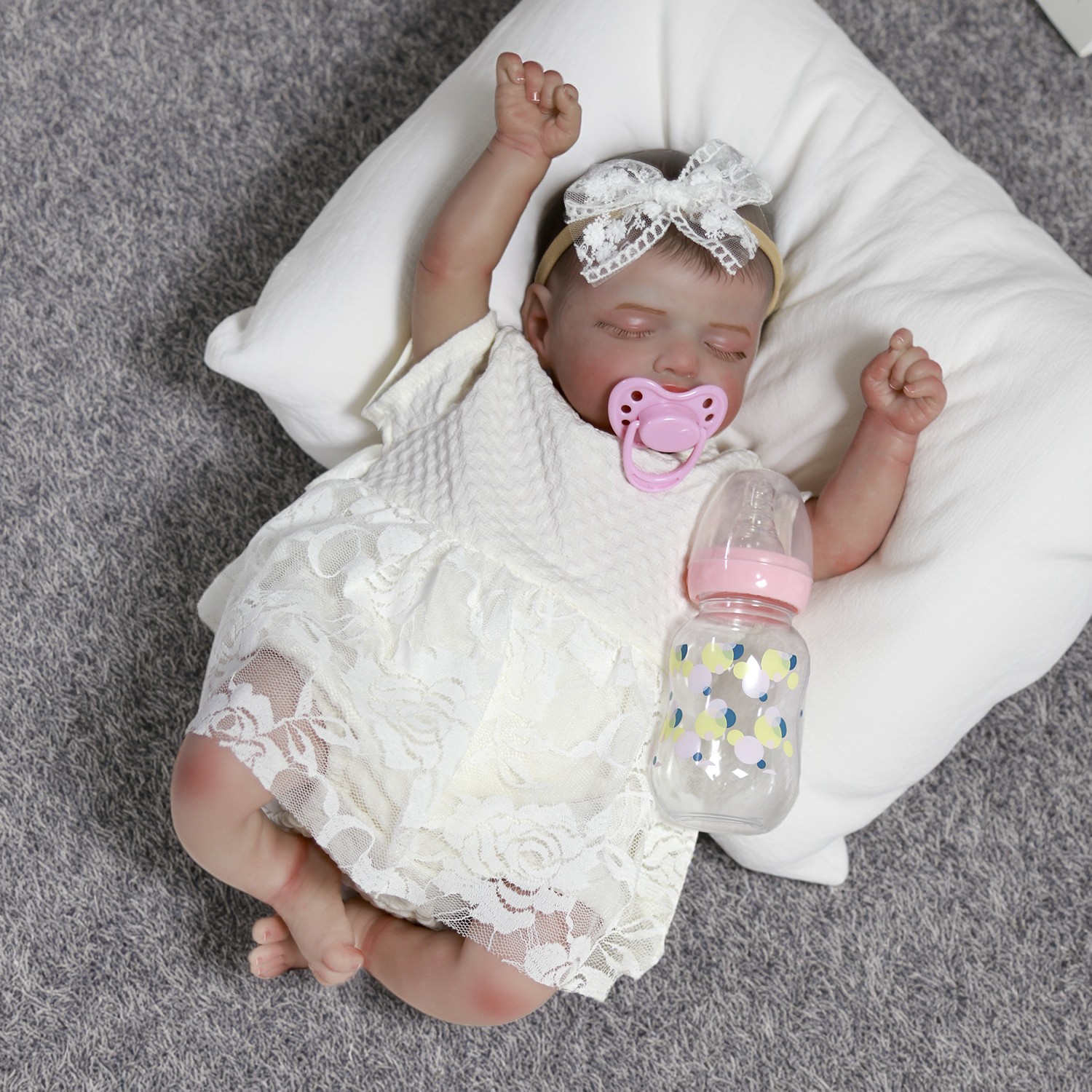 16” Reborn Dolls Realistic Newborn Baby Girl Handmade Doll Lifelike Xmas Gift