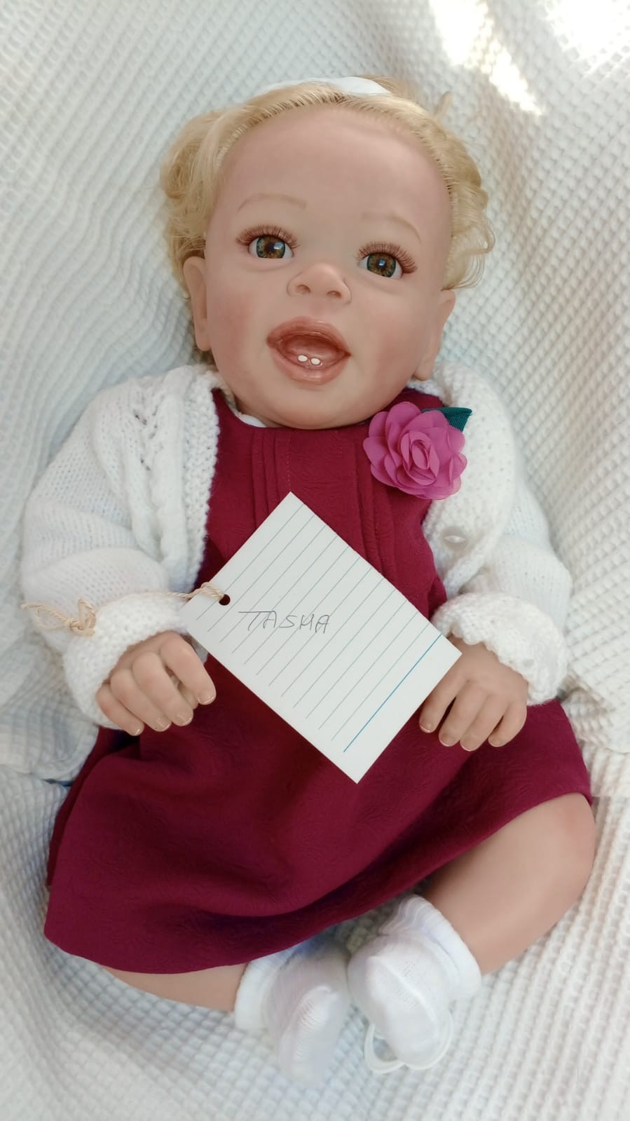 TASHA Beautiful reborn baby girl weighted to 6.34lbs 19″ 48cm NEW DOLL