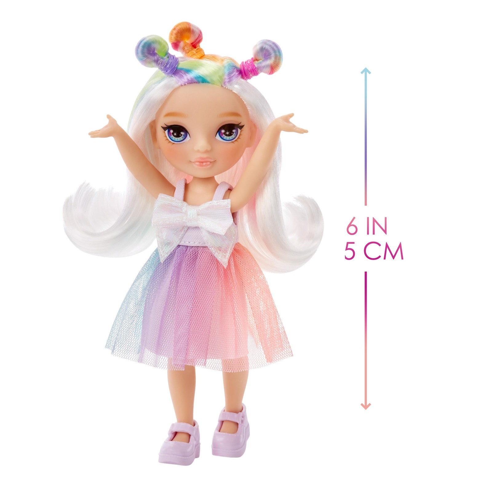 Littles – Opal Raine, Rainbow 5.5″ Posable Small Doll with Purse, Magical Pet…