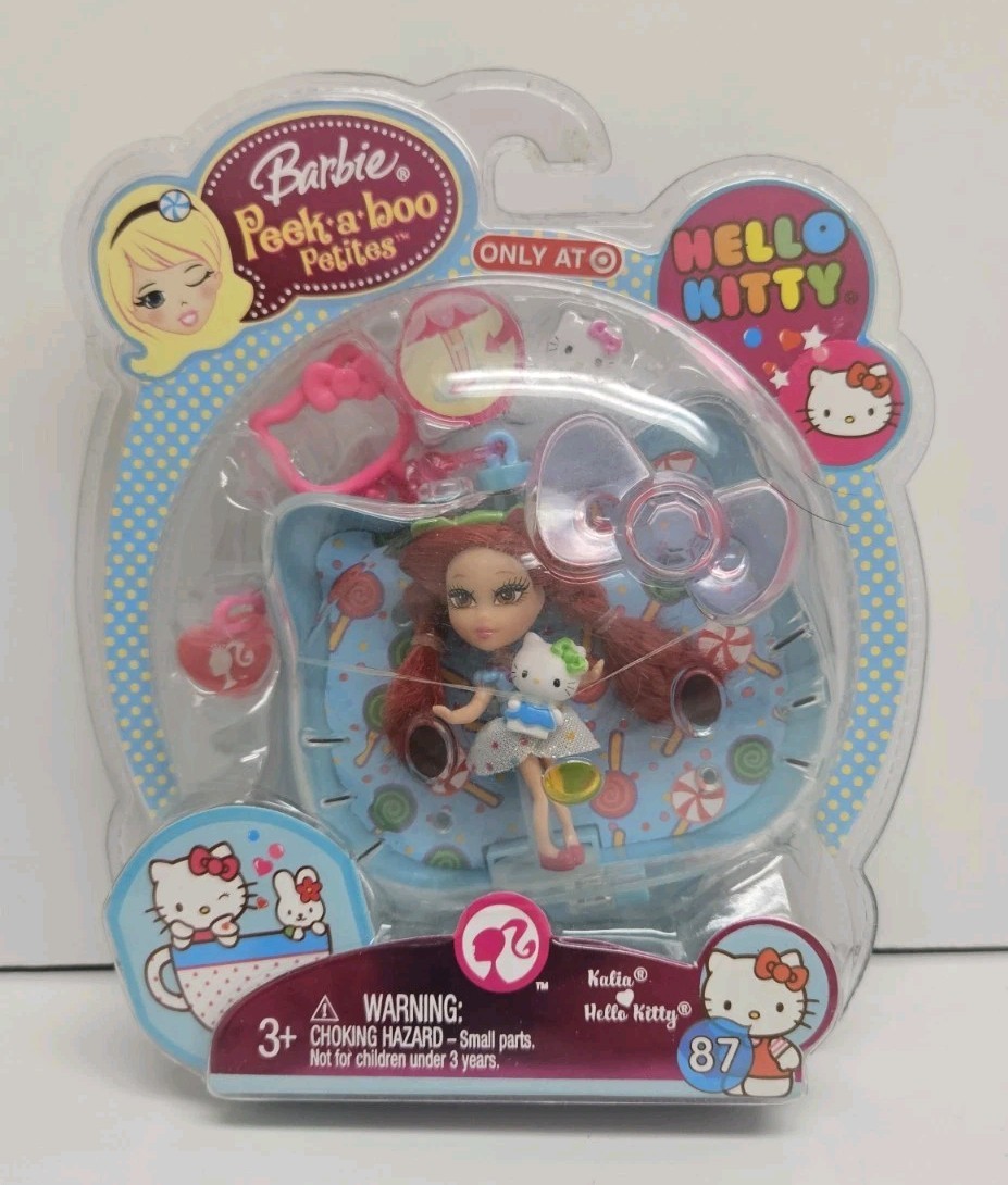 2008 Barbie Peek-A-Boo Petites Kalia And Hello Kitty #87 Target Exclusive New