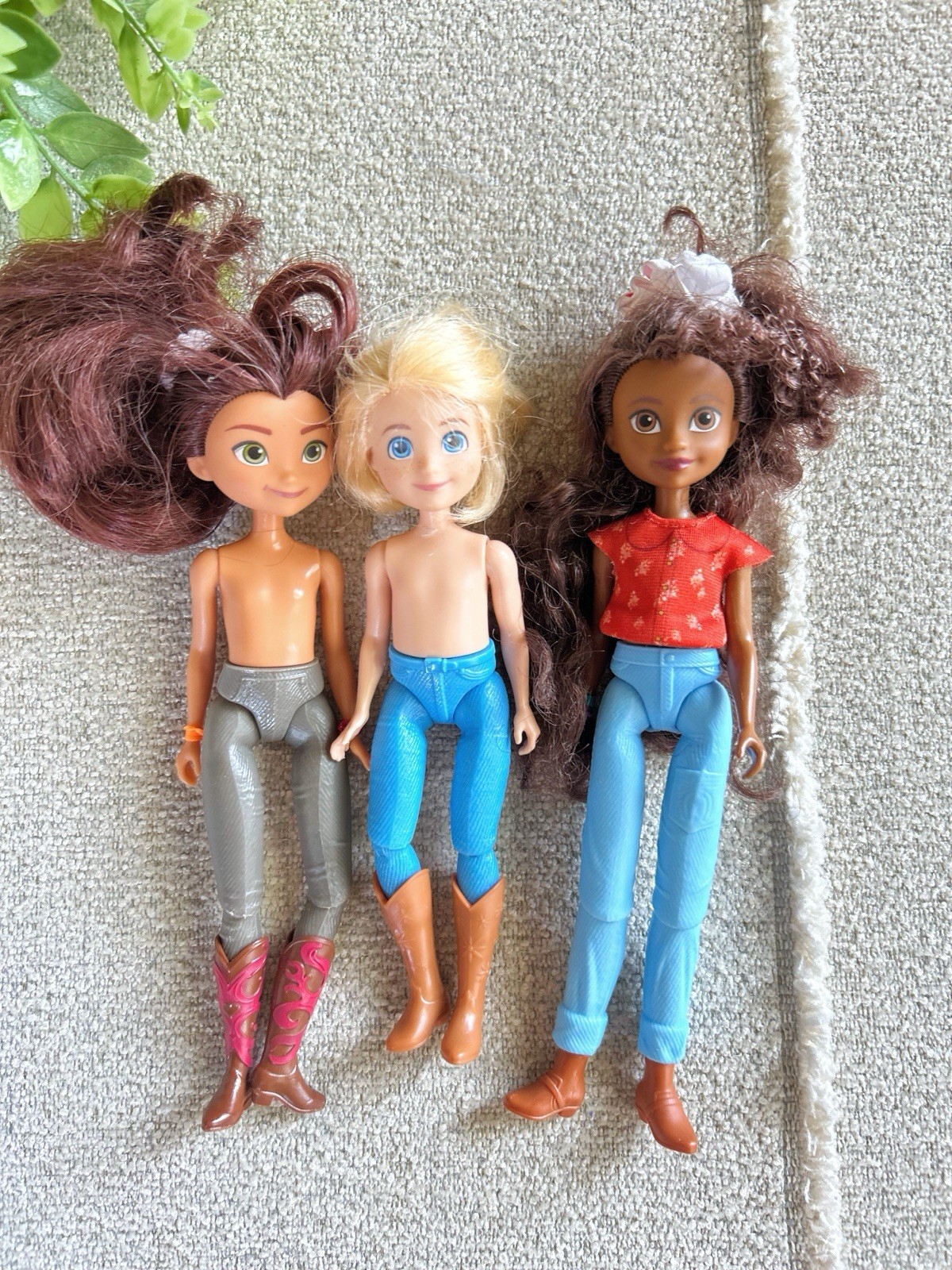 Dreamworks Spirit Riding Free Mini 5″ Dolls Lot Of Three As Shown