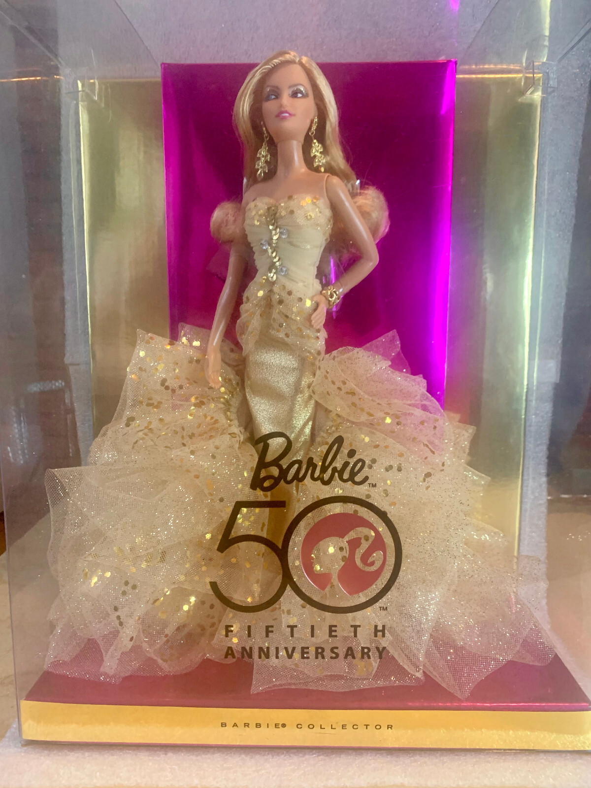 GOLD GLAMOUR 50TH ANNIVERSARY BARBIE DOLL 2008 MATTEL N4981 NRFB