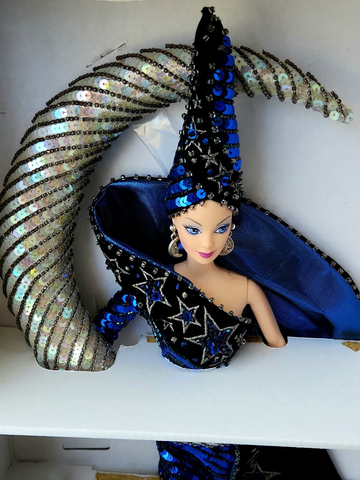 1996 Moon Goddess Barbie Doll by BOB MACKIE Handmade Sequins Mattel 14105