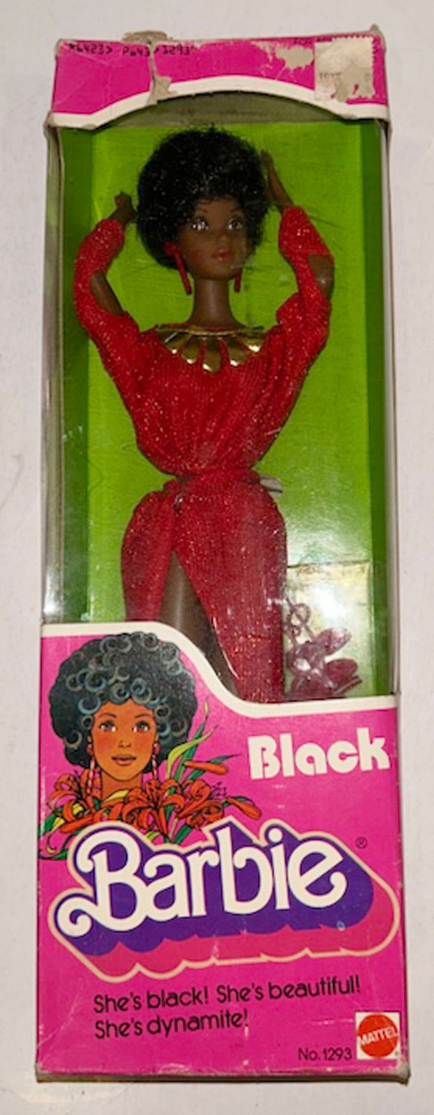 Vintage 1979 Mattel #1293 Original OG Black Barbie NIB. Dynamite!