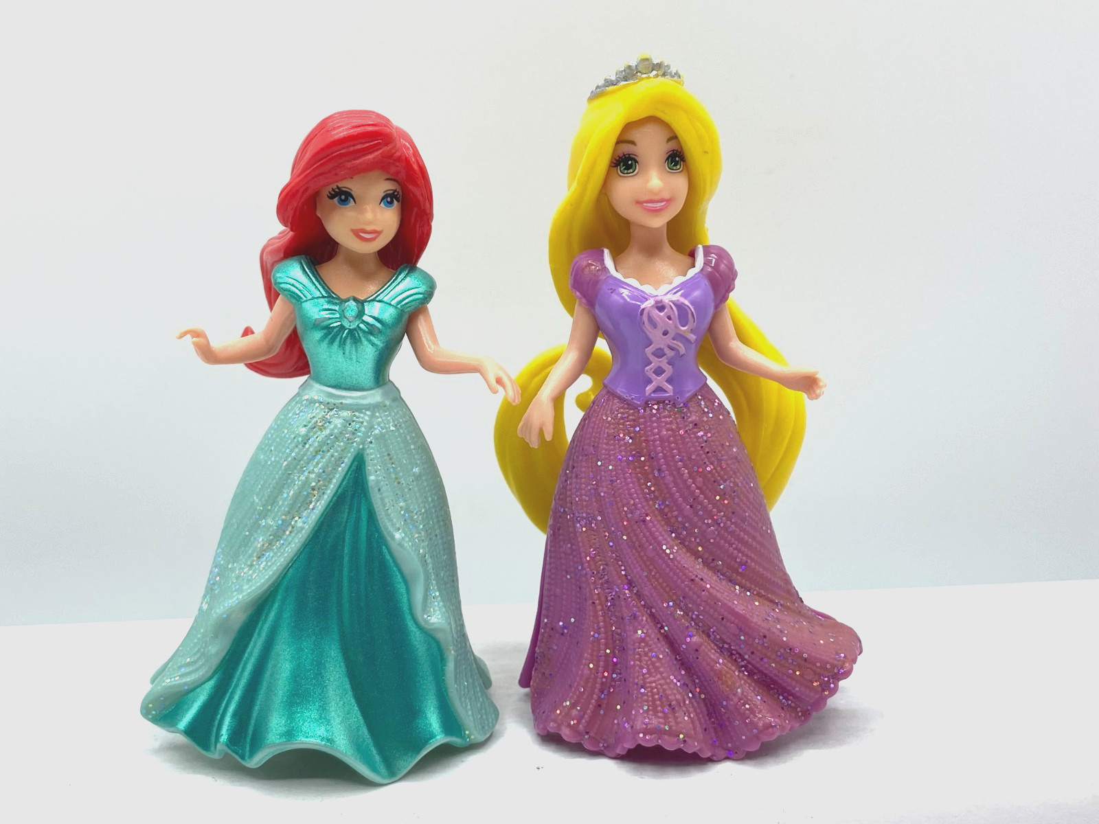 Princess Rapunzel & Ariel Polly Pocket Magic Clip Doll Figures