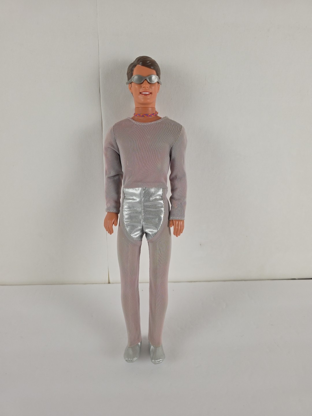 Vintage 1991 Mattel Ken Doll In Silver/gray Jump Suit Fashion Outfit USED