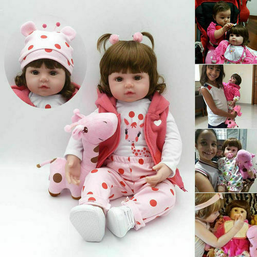 Realistic Reborn Baby Dolls Lifelike Real Newborn Girl Vinyl Silicone Doll Gift
