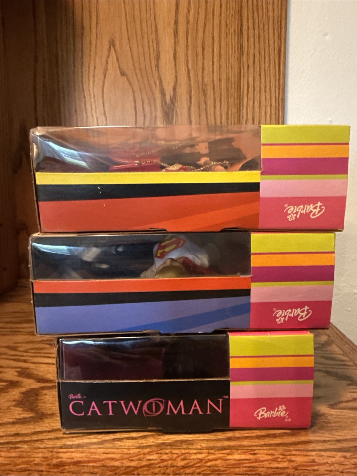 New DC Comics Super Hero Barbie Dolls LOT OF 3 Supergirl Wonder Woman & Catwoman