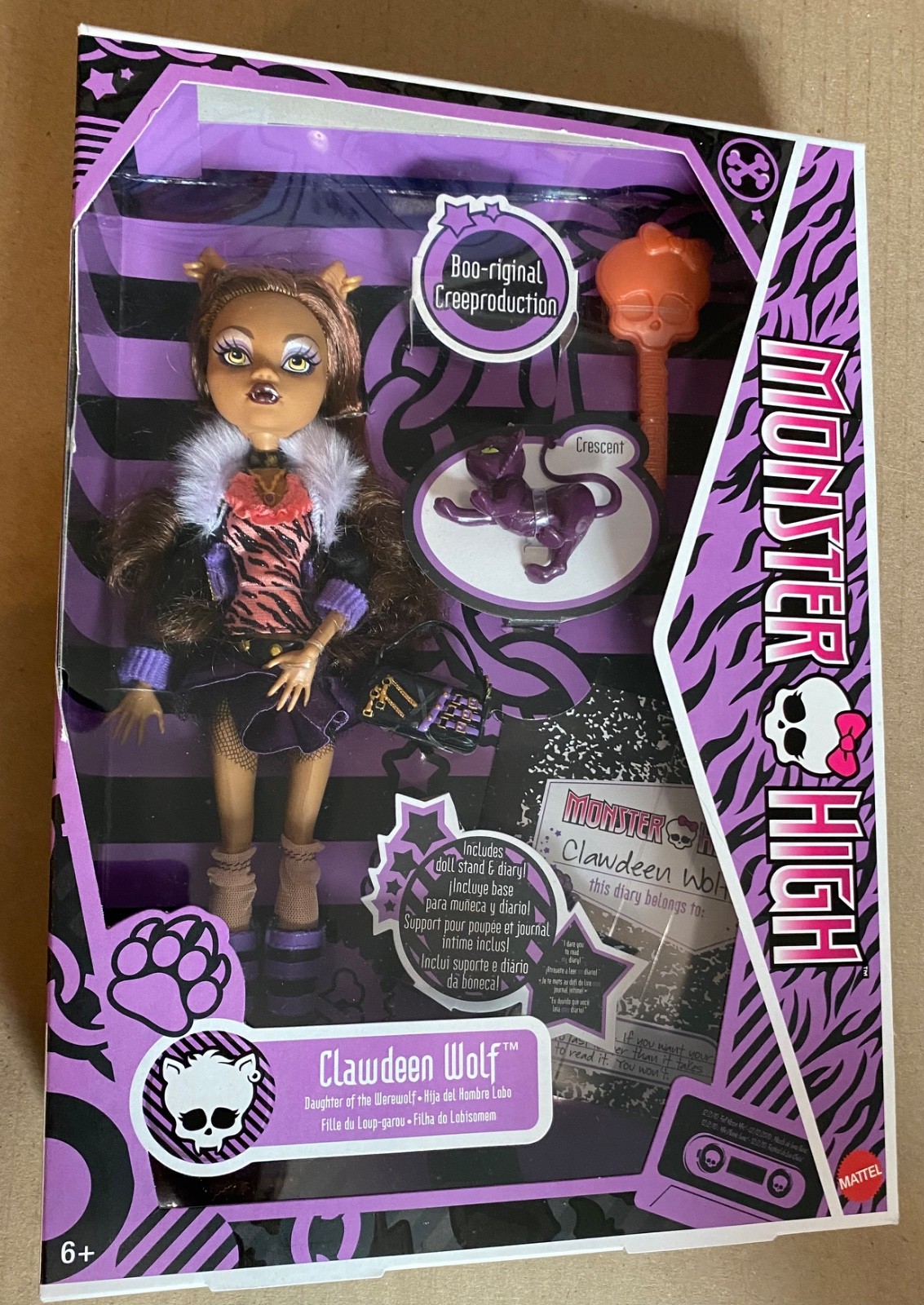 Monster High Clawdeen Wolf Creeproduction Boo-riginal Reproduction Doll NEW