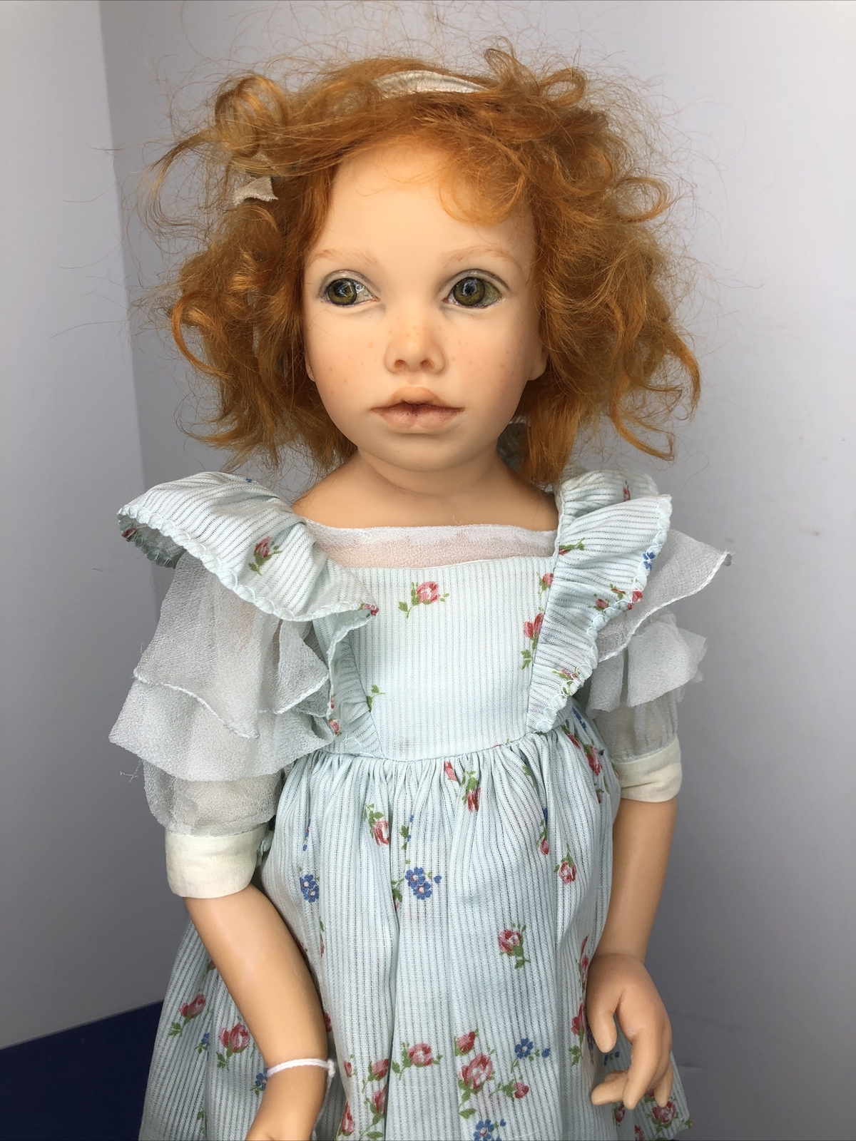 19” Artist OOAK Hand Painted Poured Resin Doll Marie #4/60 Heloise France #Sa