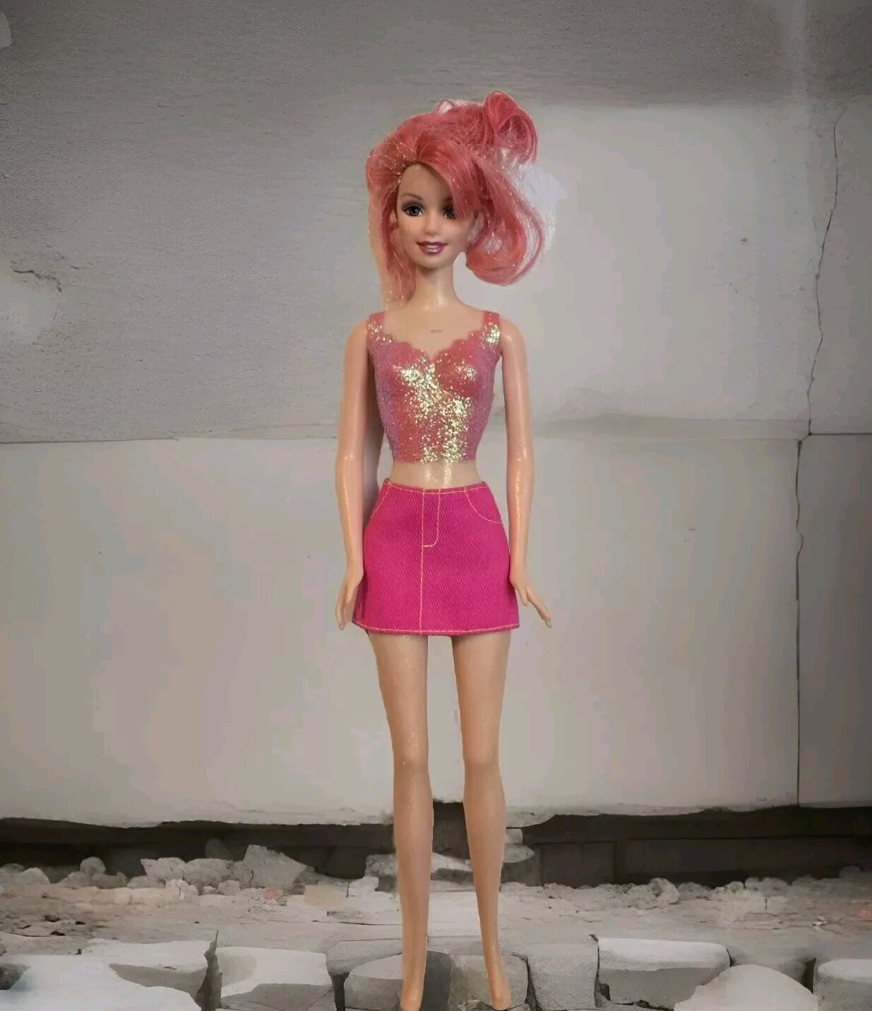 Barbie Pink Sparkle Fairy Fairytopia Mattel Doll Haircut C82