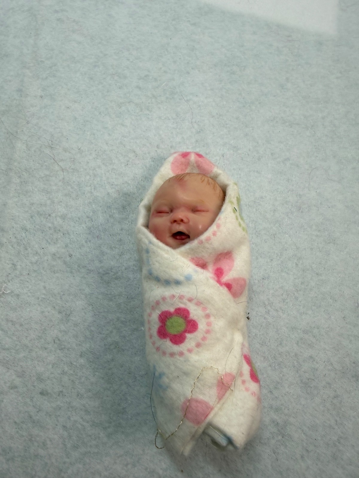 Resale OOAK Bun Baby by Stork Bites. Sweetest Face 4”