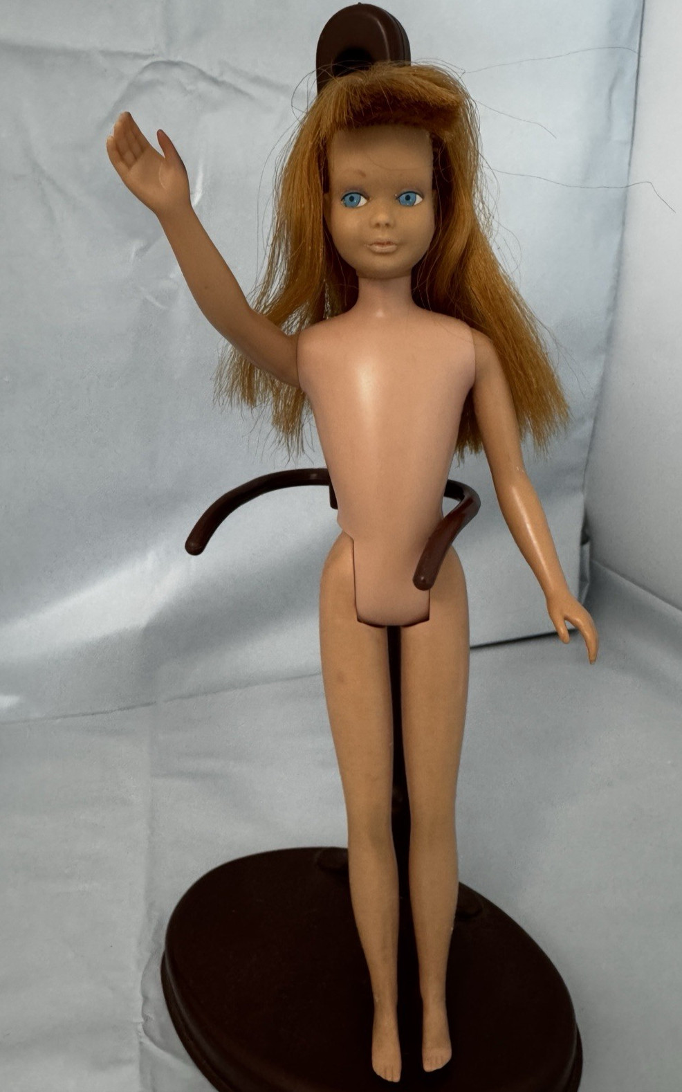 Vtg Mod 1963 Barbie Skipper Doll 950 Straight Leg Long Red Rooted Hair Blue Eyes