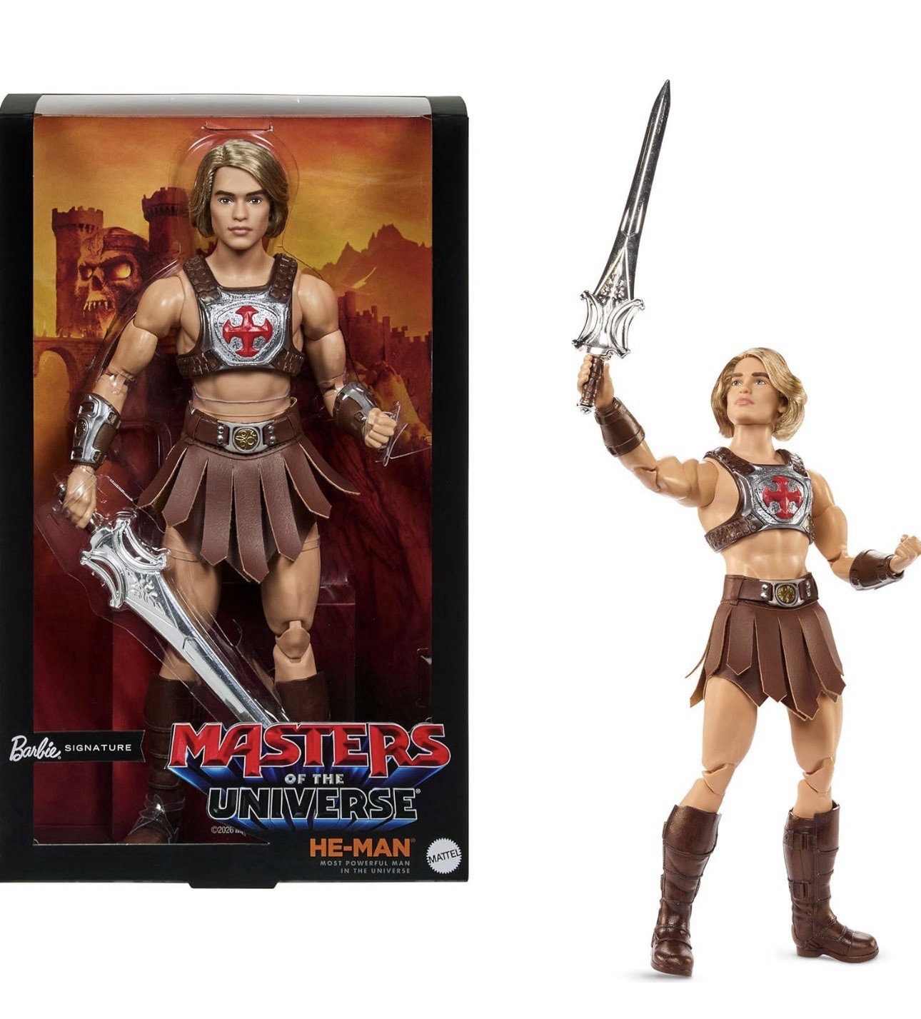Barbie Signature Ken He-Man Collectible Doll in MOTU Movie Fashions Sealed Box
