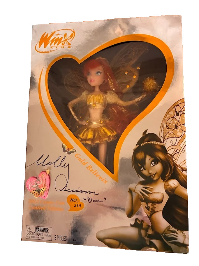 WINX BLOOM GOLD 203 OF 210, COMIC CON 2012 **SIGNED BY MOLLY QUINN**COLLECTORS