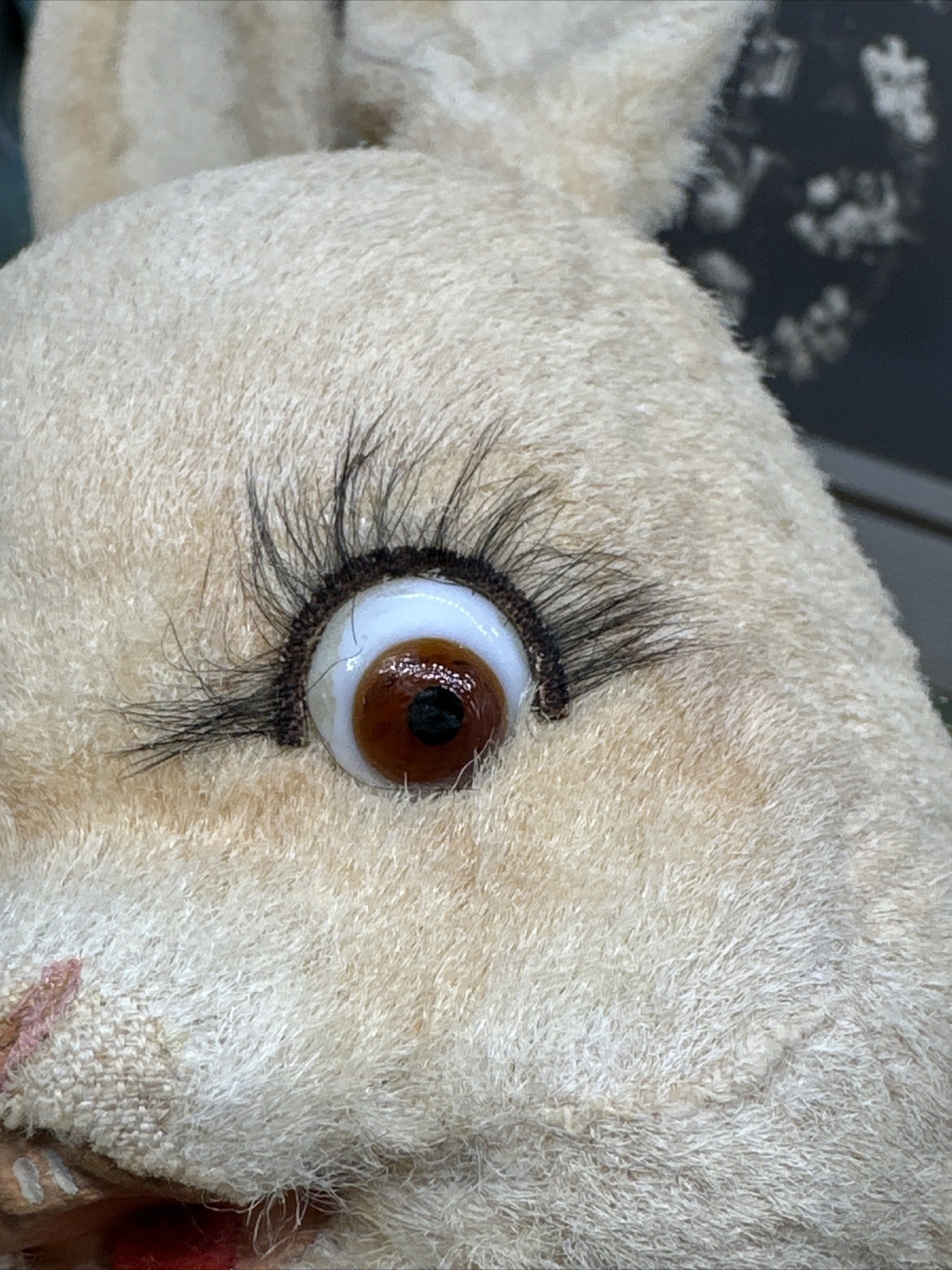 Large Vintage 21″ West Germany Rabbit Couple – Glass Eyes & Mechanical Heads