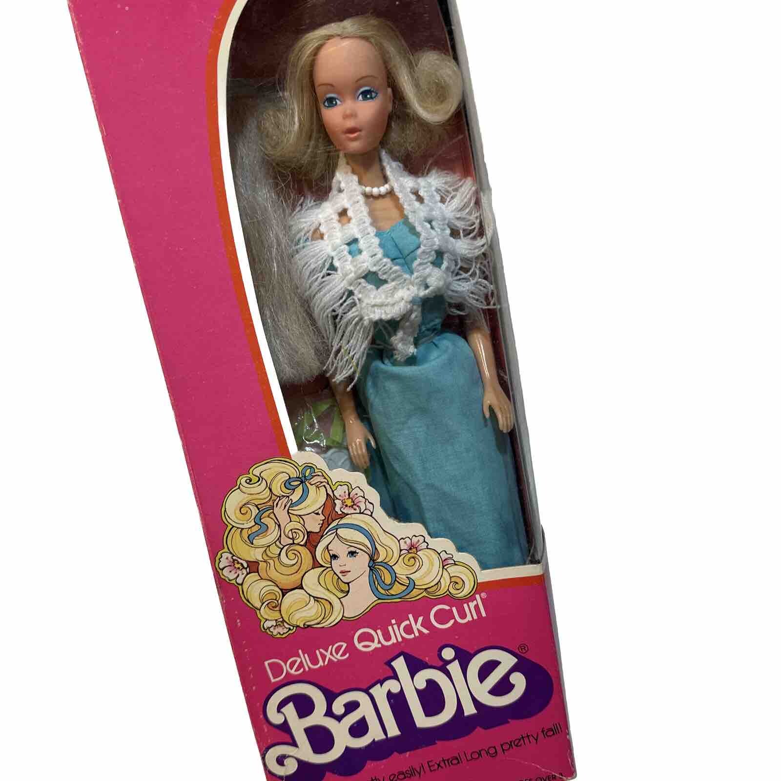 Vintage 1975 Deluxe Quick Curl Barbie Doll Mattel No.9217 MIB NRFB ?