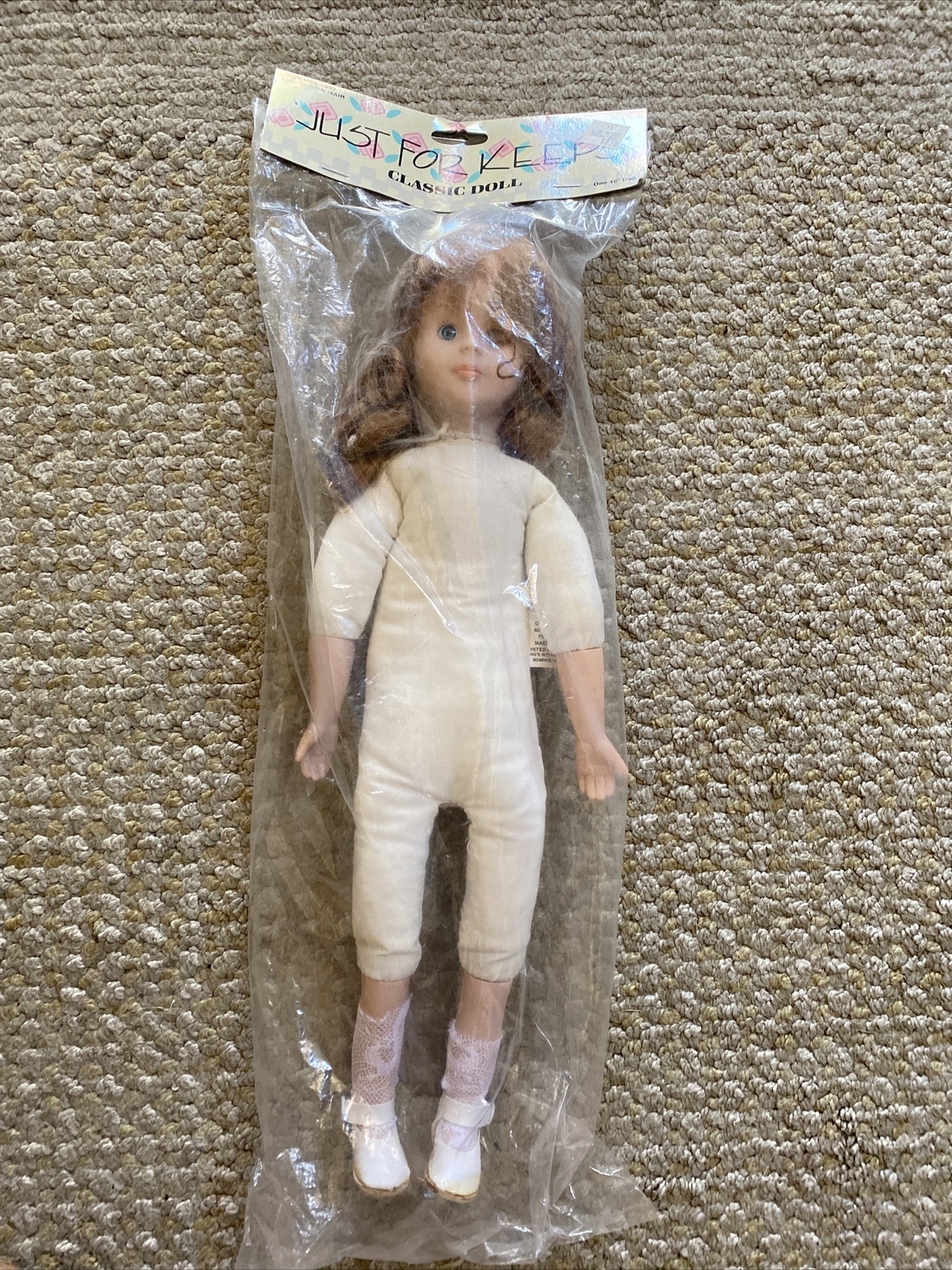 Just For Keeps Classic Doll 13″ Soft Body Brown Hair BDB1005-52 Blue eyes NEW