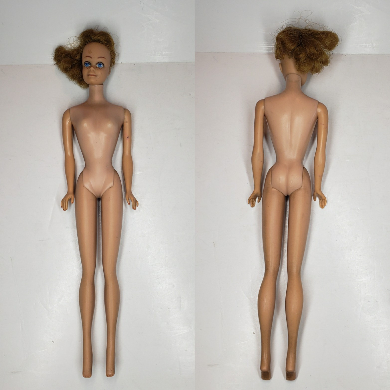 Barbie Lot: (2) 1966 Barbies, (1) 1958 Midge, (1) 1967 And (2) 1987 Skippers