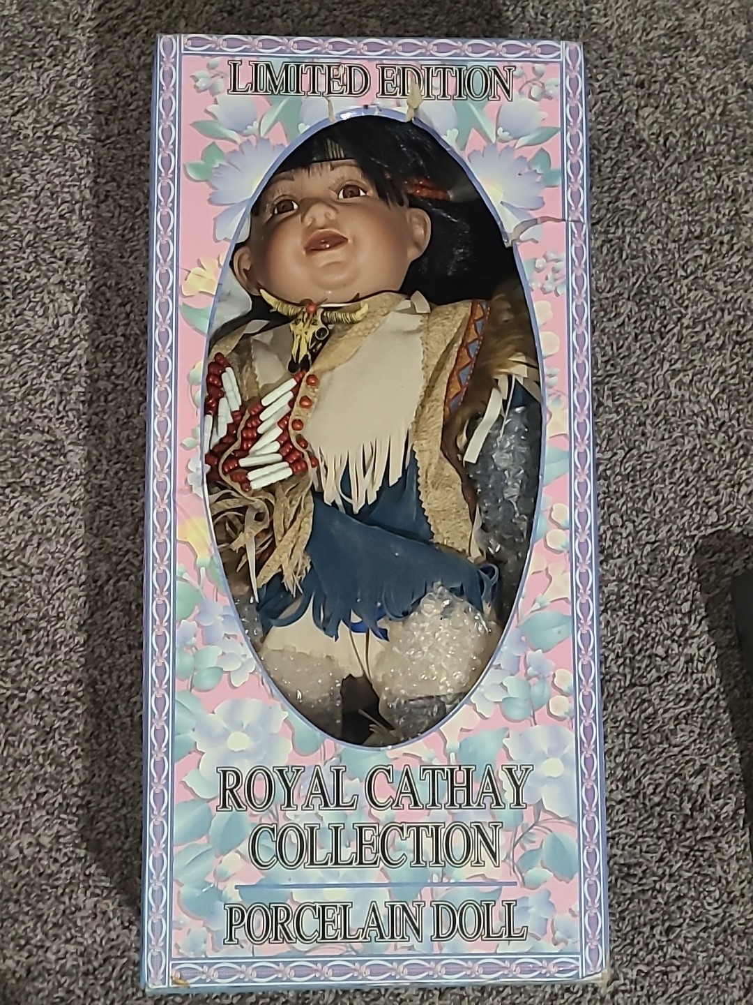 Cathay Collection Porcelain 20″ Native American Indian Doll