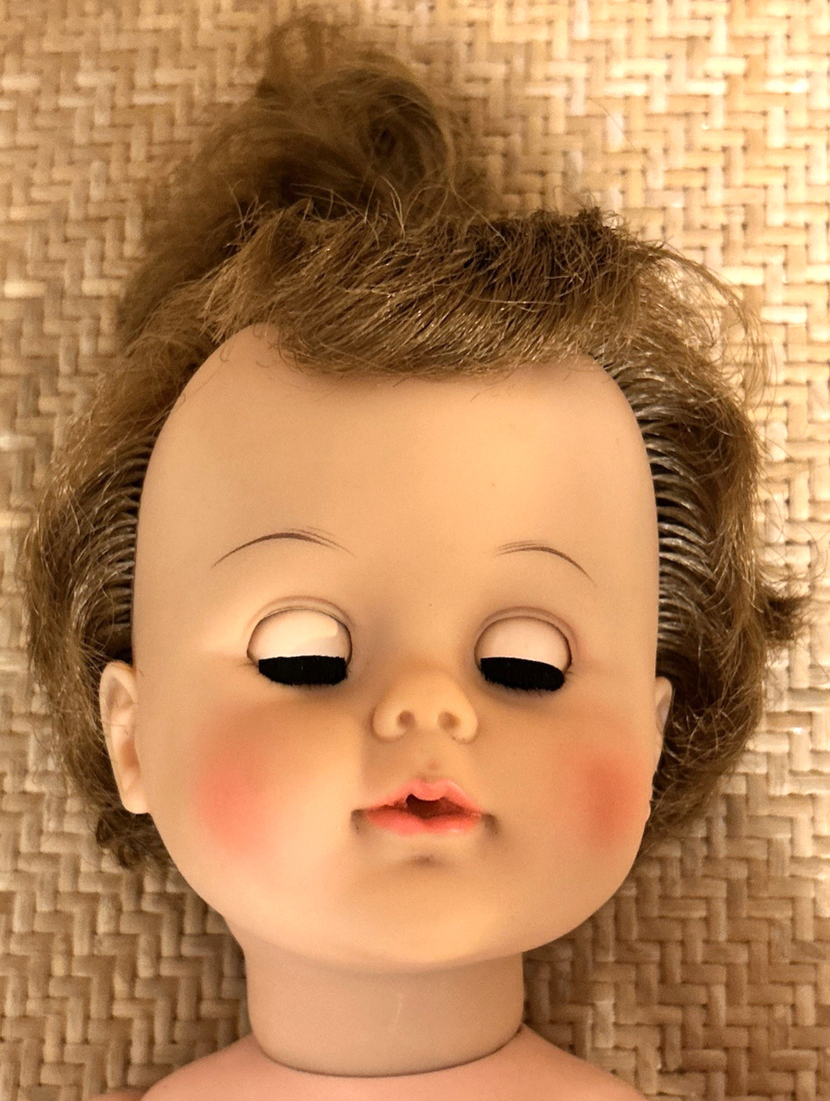 Vintage 1960 Tiny Kissy Doll 16” IDEAL TOY CORP USA K-16-1 Blue Eyes Redressed