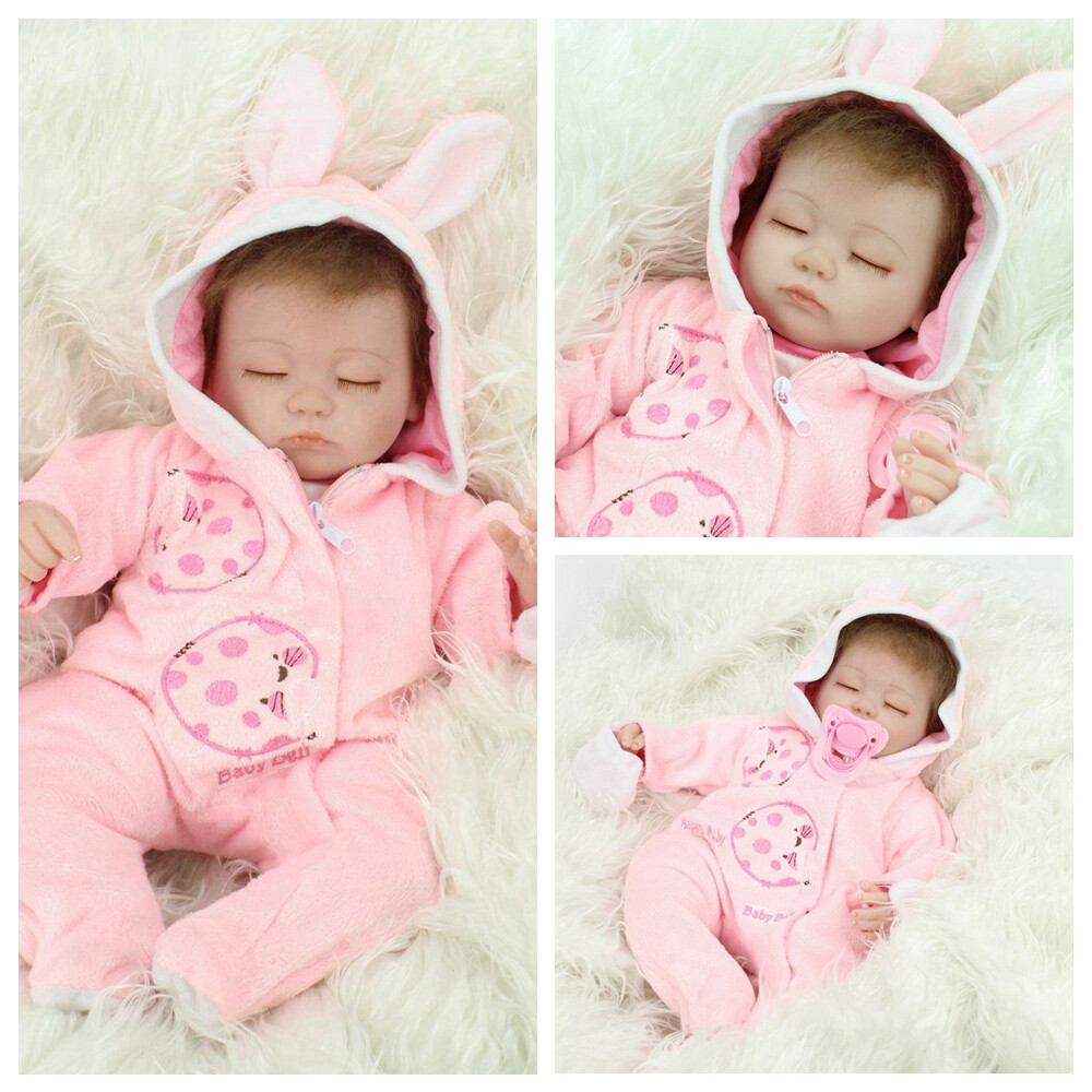 16″ Handmade Soft Vinyl Silicone Reborn Baby Dolls Realistic Newborn Doll Gifts