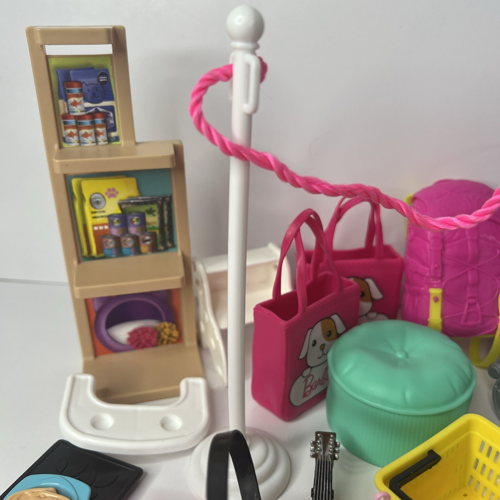 90 Pieces Barbie & Small Doll Assortment Of Accessories Toy Lot Junk Drawer Lot