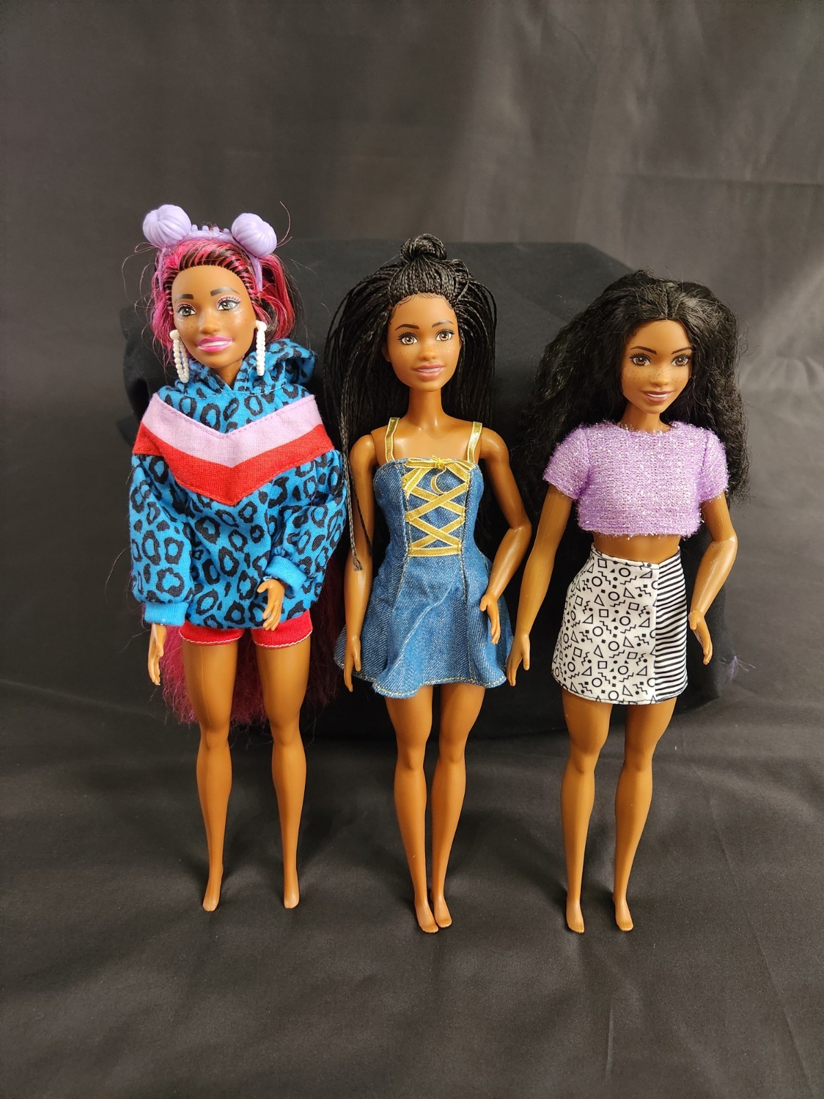 Mattel Barbie African American Doll Lot Braids Pink Totally Hair Fashion Pack